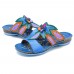 SOCOFY Handmade Floral Genuine Leather Shoe Soft Wedge Sandals