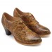 SOCOFY Handmade Embossed Pattern Genuine Leather Pumps