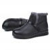 Winter Fur Warm Leather Slip On Snow Boots