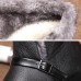 Winter Fur Warm Leather Slip On Snow Boots