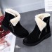 Women Solid Color Two Ways Wearing Zipper Warm Snow Boots