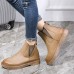 Women Round Toe Slip On Casual Winter Ankle Boots