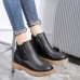 Women Round Toe Slip On Casual Winter Ankle Boots