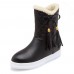 Warm Flat Platform Slip On Causal Soft Ankle Snow Boots