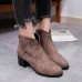 Women's Chunky Heel Casual Ankle Short Boots