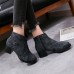 Women's Chunky Heel Casual Ankle Short Boots