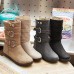 Women Casual Comfortable Double Breasted Mid-calf Boots