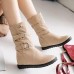 Women Casual Comfortable Double Breasted Mid-calf Boots