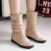 Women Casual Comfortable Double Breasted Mid-calf Boots