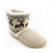 Winter Warm Thicken Deer Print Artificial Snow Boots