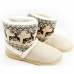 Winter Warm Thicken Deer Print Artificial Snow Boots