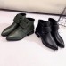 Pure Color Hook Loop Casual Ankle Boots For Women