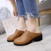 Casual Comfy Round Toe Slip On Women Ankle Boots