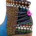 SOCOFY Women Handmade Weave Genuine Leather Pattern Ankle Boots