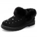 Winter Warm Fluffy Rivet Casual Soft Snow Boots