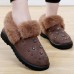 Winter Warm Fluffy Rivet Casual Soft Snow Boots