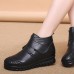 Winter Women Warm Boots Round Toe Genuine Leather Ankle Boots