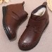 Winter Women Warm Boots Round Toe Genuine Leather Ankle Boots