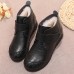 Winter Women Warm Boots Round Toe Genuine Leather Ankle Boots