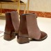 Women Boots Casual Chunky Heel Zipper Ankle Boots