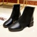 Women Boots Casual Chunky Heel Zipper Ankle Boots