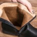 Retro Round Toe Genuine Leather Soft Warm Ankle Boots