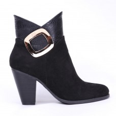 Women Chunky Heel Buckle Ankle Boots