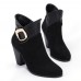 Women Chunky Heel Buckle Ankle Boots