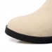 Large Size Buckle Furry Faux Fur Lining Flats Suede Mid-calf Boots