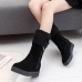 Buckle Zipper Warm Outdoor Platform Snow Boots