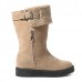 Suede Keep Warm Buckle Mid-calf Snow Boots For Women