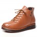 Genuine Leather Soft Comfy Lining Warm Ankle Short Boots