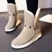 Women Winter Ankle Boots Keep Warm Buckle Shoes