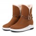 Women Winter Ankle Boots Keep Warm Buckle Shoes