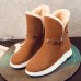 Women Winter Ankle Boots Keep Warm Buckle Shoes