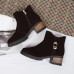 Women Casual Metal Buckle Zipper Ankle Short Boots