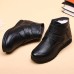 Genuine Leather  Warm Fur Plush Women Winter Snow Boots