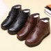 Genuine Leather  Warm Fur Plush Women Winter Snow Boots