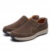 Men Casual Soft Sole Comfy Slip On Suede Leather Sneakers