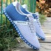 US Size 6.5-11 Men Mesh Breathable Casual Outdoor Canvas Flat Sneakers