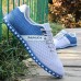 US Size 6.5-11 Men Mesh Breathable Casual Outdoor Canvas Flat Sneakers