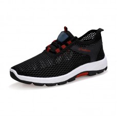 Men Leisure Sports Mesh Breathable Lace up Sneakers