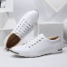 Flat Oxfords Shoes Lace Up Pure Color Round Toe For Men US Size 6.5-12