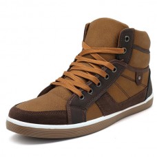 Men Comfy Canvas High Top Sneakers Lace Up Sports Shoes