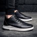 Men Comfortable Genuine Leather High Top Sneakers