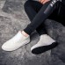 Men Comfortable Genuine Leather High Top Sneakers