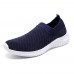 Men Casual Sports Shoes Breathable Knitted Slip On Sneakers