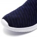 Men Casual Sports Shoes Breathable Knitted Slip On Sneakers