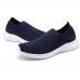 Men Casual Sports Shoes Breathable Knitted Slip On Sneakers