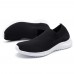 Men Casual Sports Shoes Breathable Knitted Slip On Sneakers